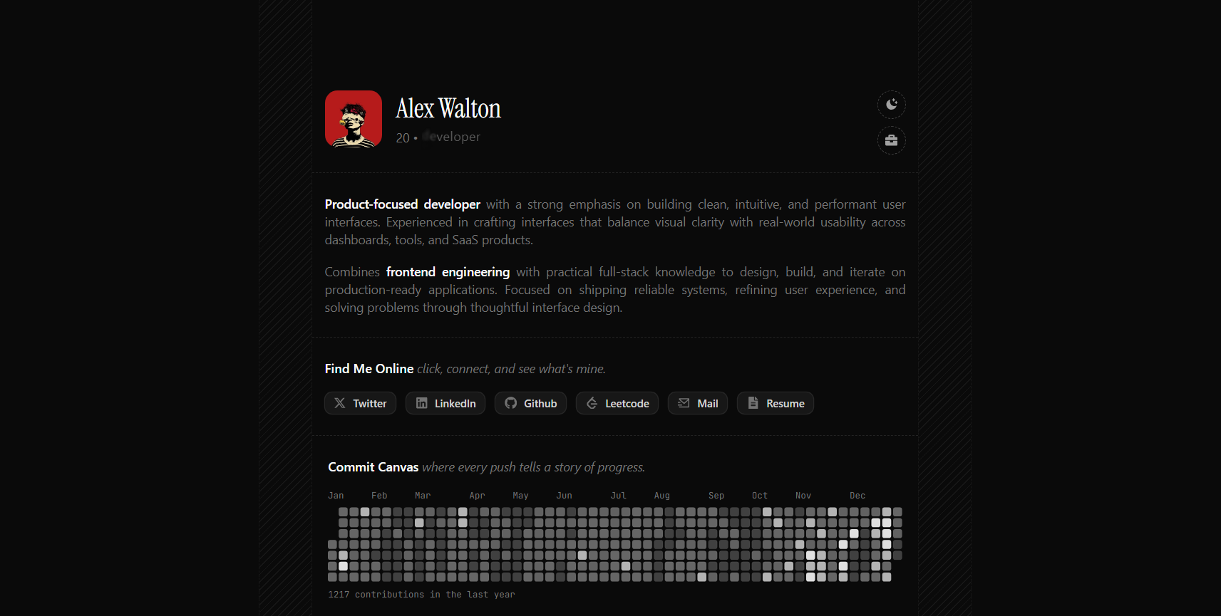 Minimal Portfolio Template preview