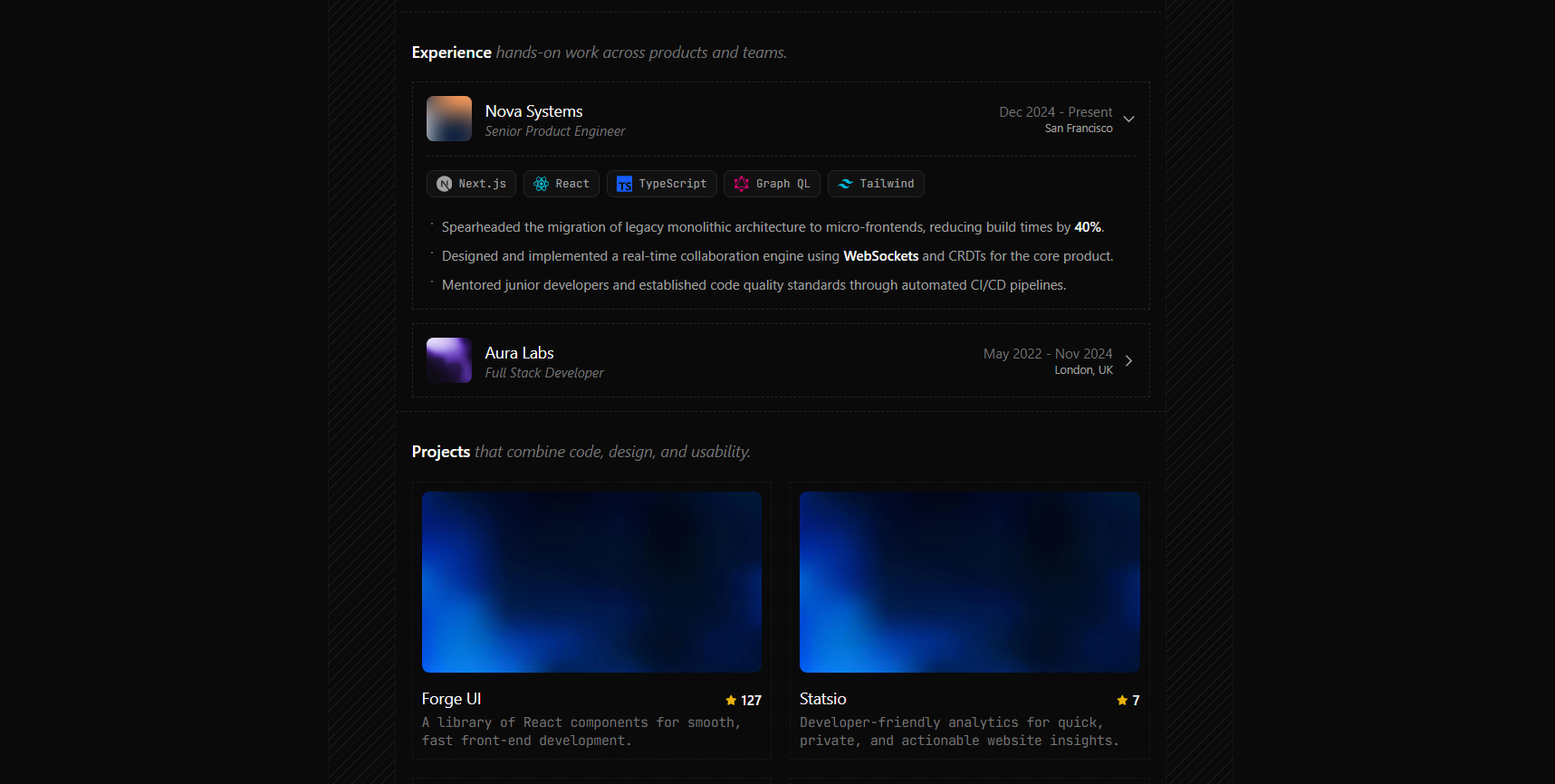 Minimal Portfolio Template view 3